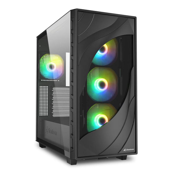 Sharkoon Rebel C80G RGB ATX-kabinet – sort, glasside