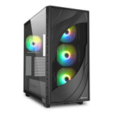 Sharkoon Rebel C80G RGB ATX-kabinet – sort, glasside