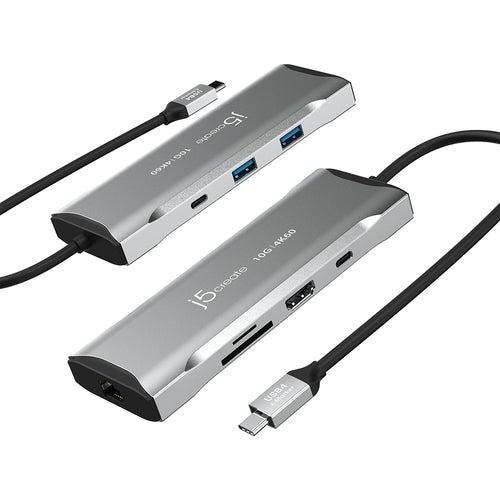 j5create – 4K/60 Hz USB-C mini-dock med 10 Gbit/s USB – To vinkler af docken