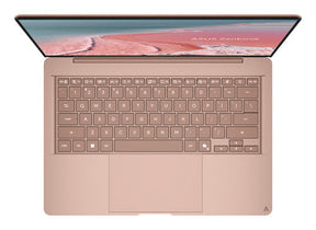 ASUS Zenbook 14 UX3480QA-U1023W – tastatur og arbejdsflade set ovenfra