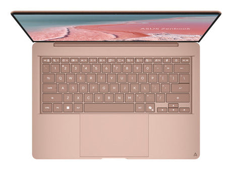 ASUS Zenbook 14 UX3480QA-U1023W – tastatur og arbejdsflade set ovenfra