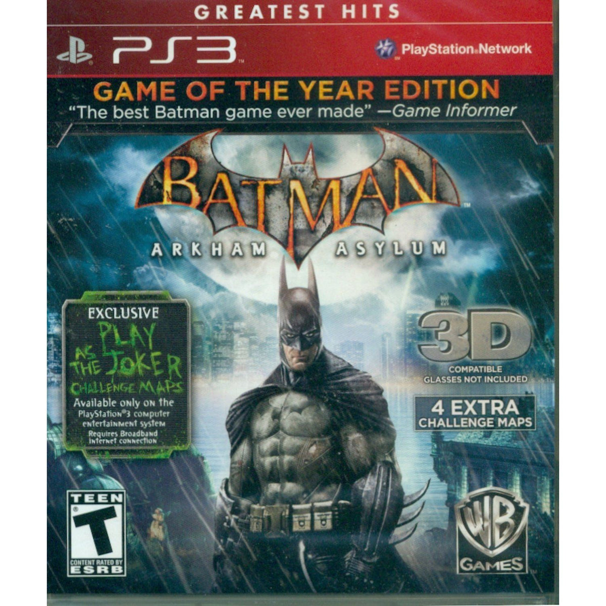 Batman: Arkham Asylum - Game of the Year Edition (Greatest Hits) – PlayStation 3 – spilomslag