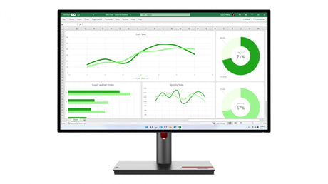 Lenovo ThinkVision P27q-30 27 2560 x 1440 (2K) HDMI DisplayPort 60Hz Pivot Skærm Lenovo