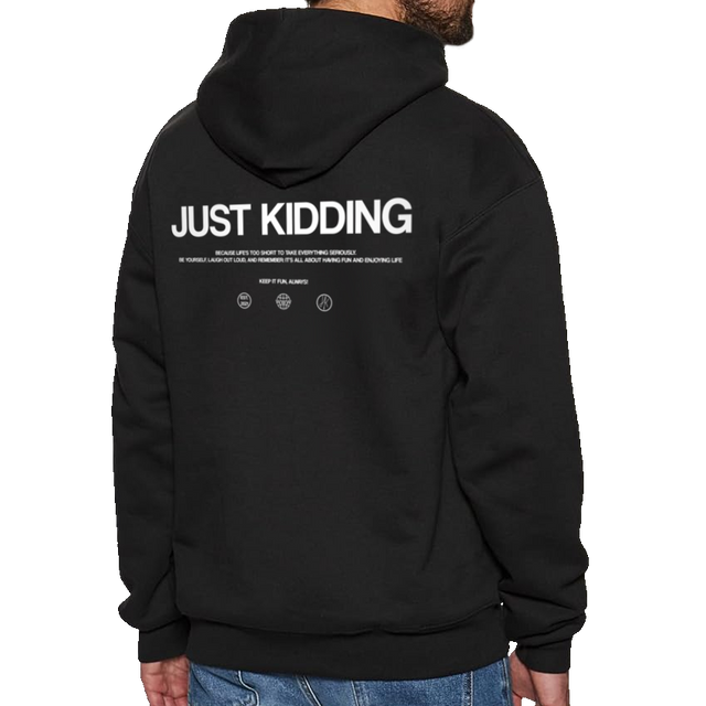 Just Kidding Hoodie - Sort JKFIFA