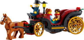 LEGO 40603 – Vinter-karettur – bygget hestevogn med hest og tre minifigurer