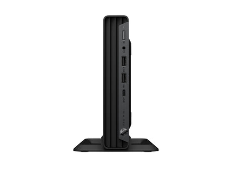 HP Pro Mini 400 G9 kompakt erhvervscomputer i sort, produktfoto