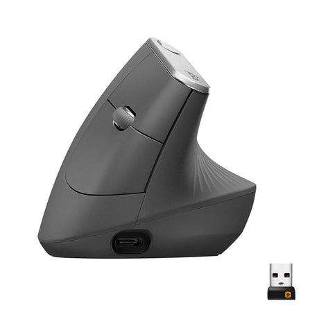 Logitech - MX Vertical Advanced Ergonomic Mouse Graphite Logitech