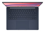 ASUS Chromebook CM14 CM1406CM4A-LY0051 – taster og arbejdsflade set ovenfra; tastaturlayout illustrativt