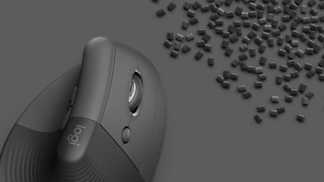 Logitech - Lift Right Vertical Ergonomic Mouse, Graphite/Black
