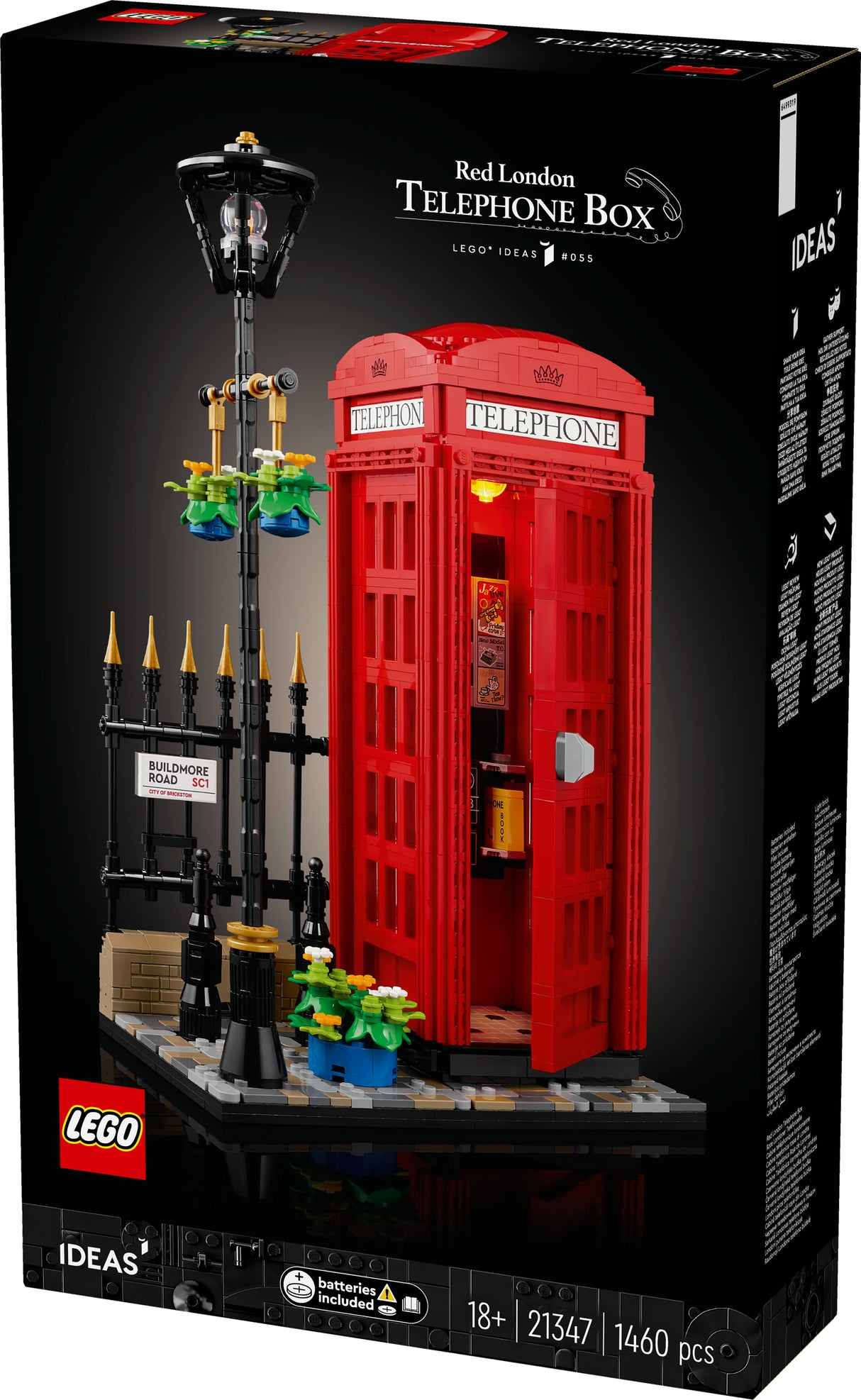 LEGO 21347 Ideas Red London Telephone Box, construction toy LEGO