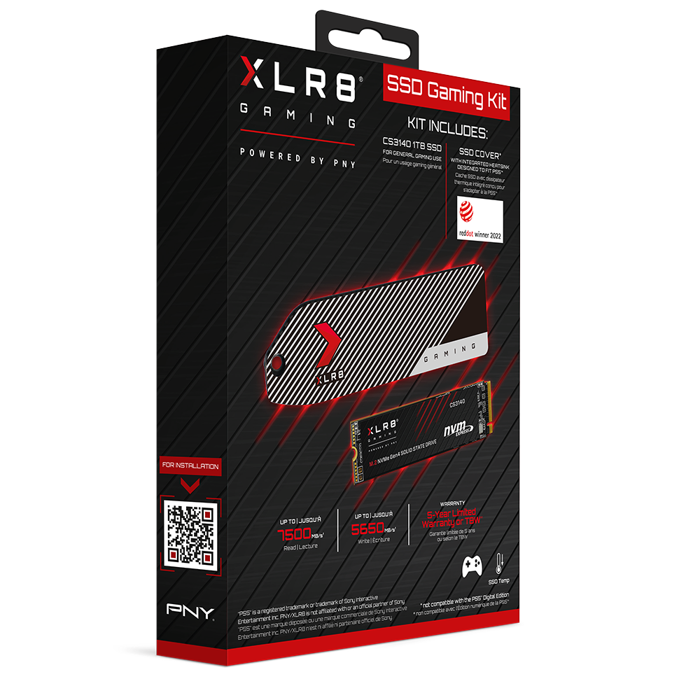 PNY XLR8 SSD-Gaming-Kit für PS5 1 TB 