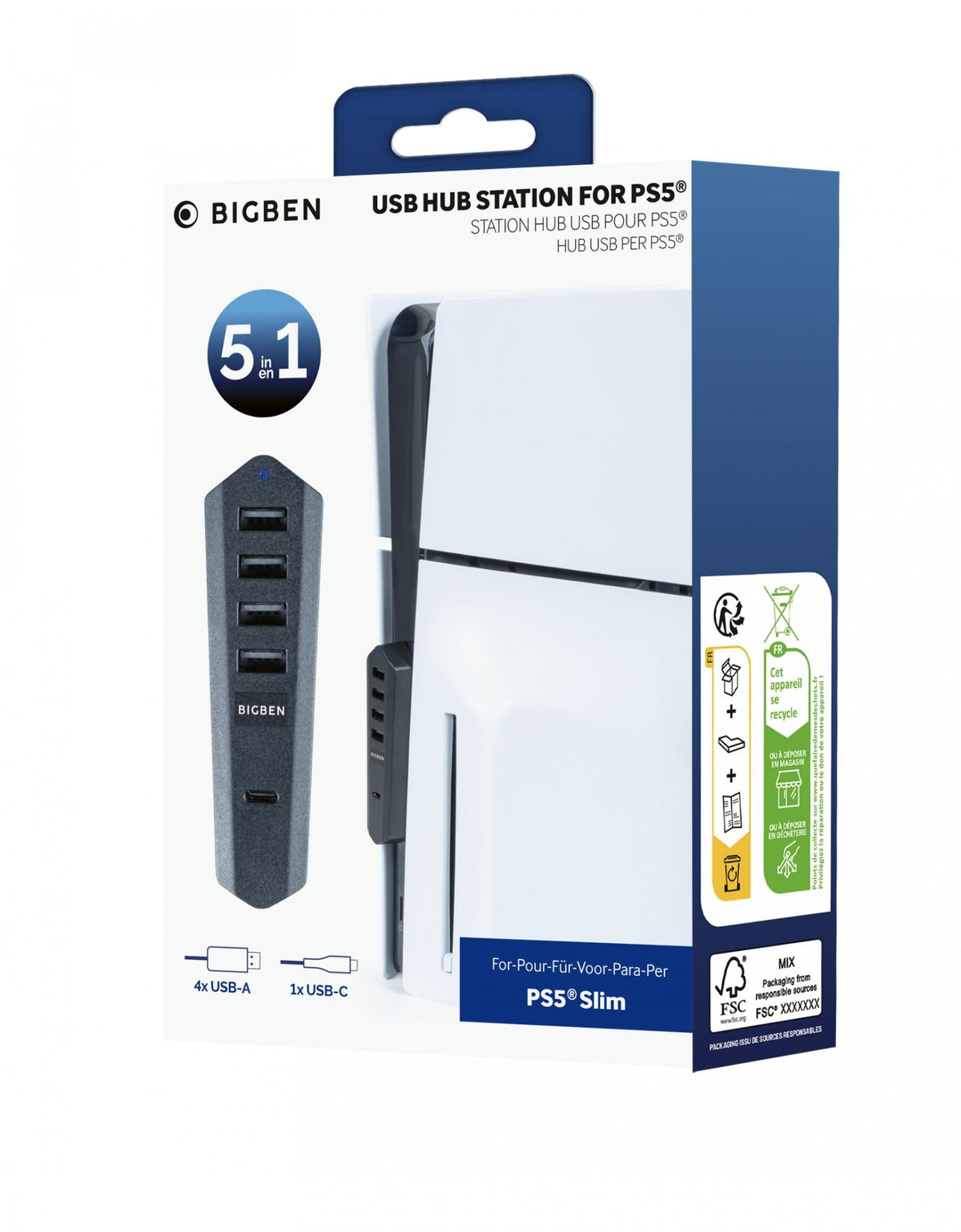 Nacon USB Hub Black PS5 Slim Nacon