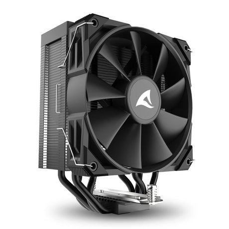 Sharkoon A40 Black 220W TDP 4-Heatpipe 120mm PWM FDB CPU Air Cooler Sharkoon