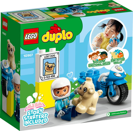 LEGO 10967 DUPLO Police Motorbike Construction Toy (Police Toy for Toddlers Aged 2+, Ideal Motor Skills Toy for Babies, Toy Motorbike) LEGO
