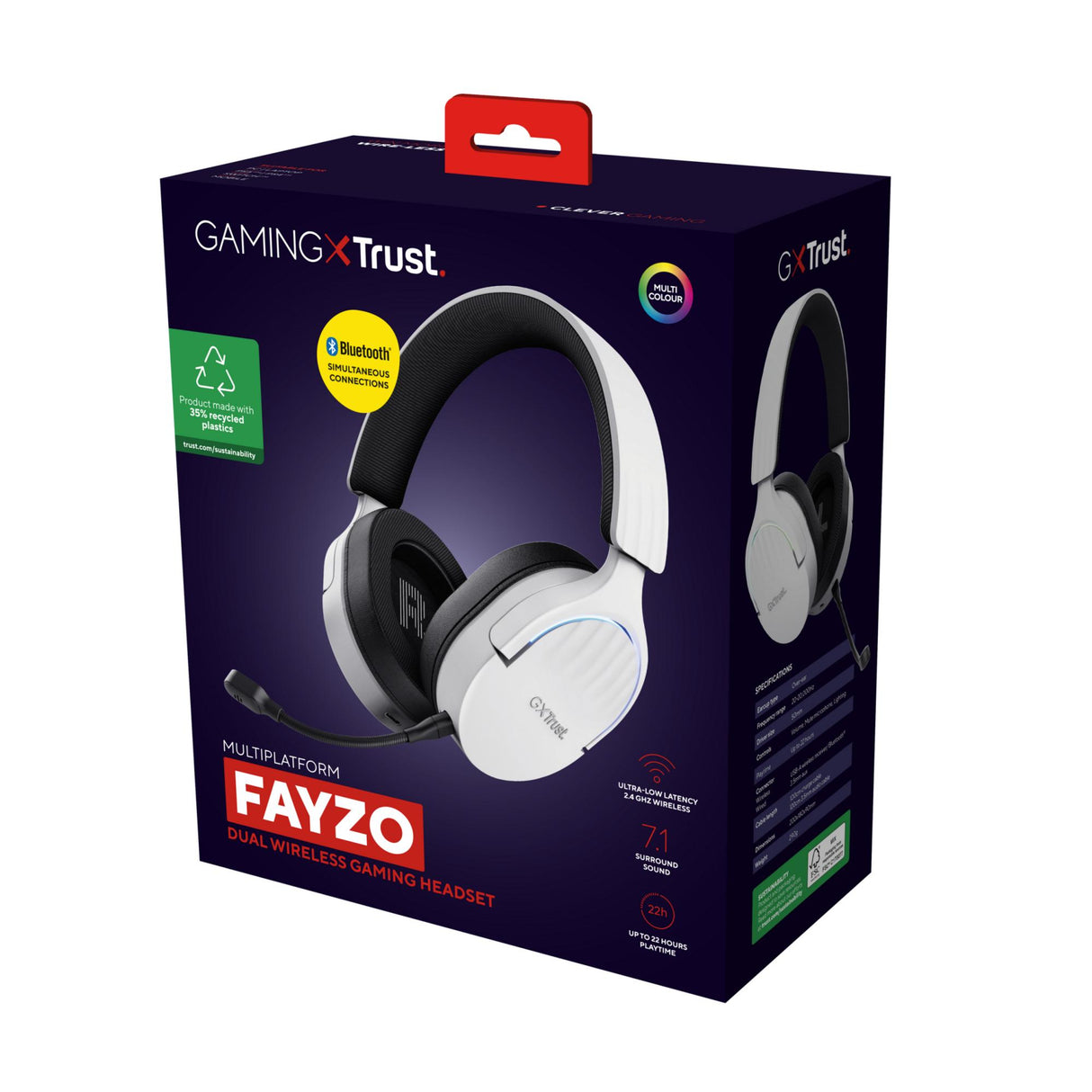 TRUST GXT491W FAYZO TRÅDLØS HEADSET - HVID