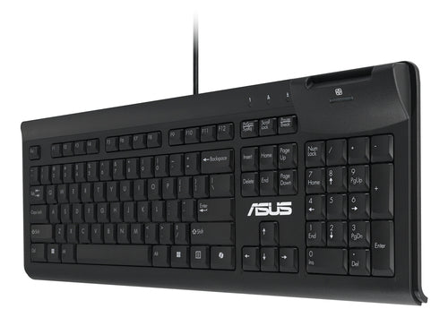 ASUS KU100 Smart Card USB-tastatur – set skråt forfra (vinkel 2)