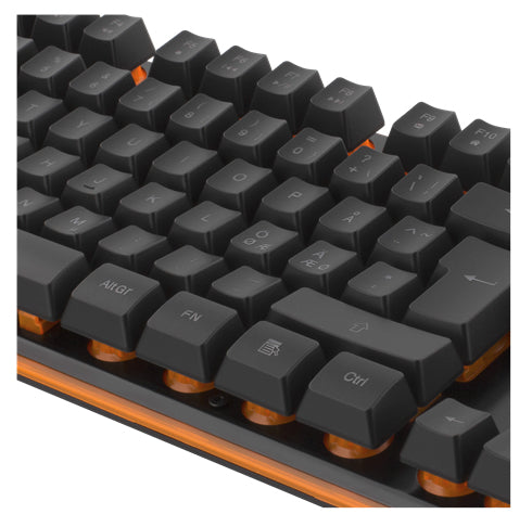 DELTACO GAMING GAM-021 Tastatur Membran Orange Kabling Nordisk Deltaco