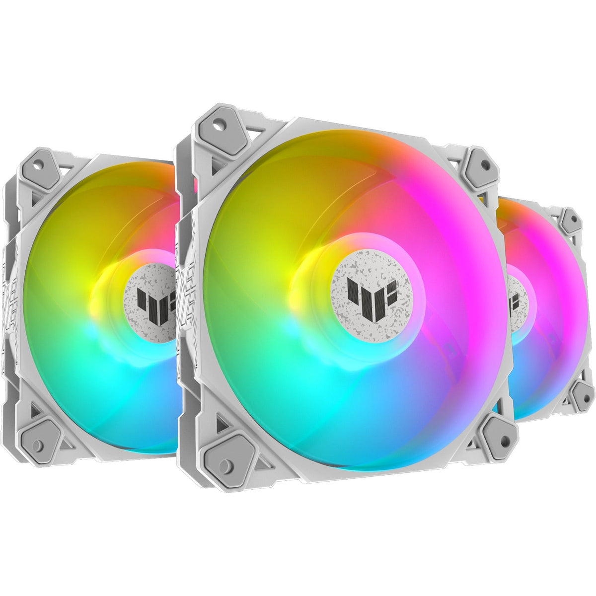 ASUS TUF Gaming TF120 ARGB case fan White Edition 3IN1 – kabinetblæser – Hvid – 3-pak