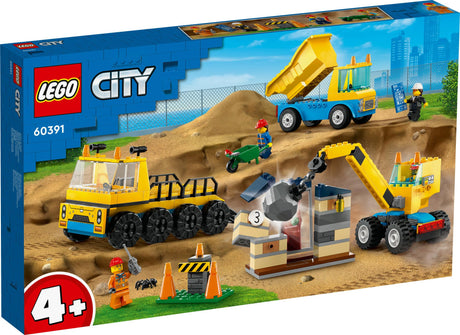 LEGO 60391 City Construction Vehicles and Crane with Wrecking Ball Construction Toy LEGO
