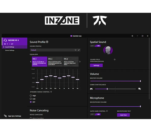 Sony INZONE H9 II – Trådløst gamingheadset – Hvid – INZONE Hub-software