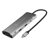 j5create JCD397-N – USB-C mini-dock til tre skærme – Skærmporte og netværksstik