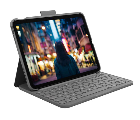 Logitech - Slim Folio 10th gen - Nordic - Oxford Grey