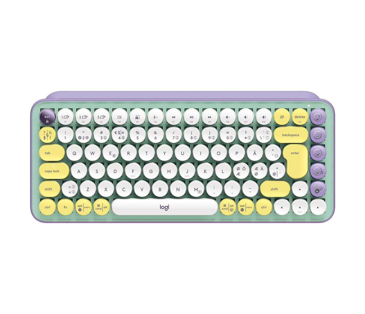 Logitech - POP Keys Wireless Keyboard, Daydream Mint (Nordic)