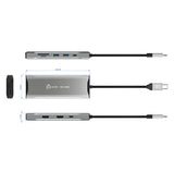 j5create JCD397-N – USB-C mini-dock til tre skærme – Illustration af tilslutninger