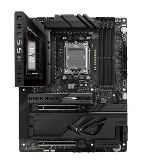 ASUS ROG CROSSHAIR X870E DARK HERO – sort bundkort set ovenfra