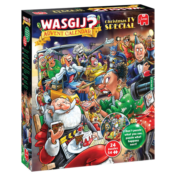 Wasgij Christmas TV Special julekalender 2026 – 24 × 54 brikker