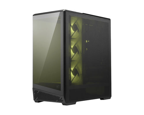 MSI MAG PANO 130R PZ – sort PC-kabinet – panoramakabinet set skråt
