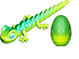 CrystaLynx Gecko – figur med æg, assorteret