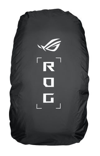 ASUS ROG Archer ErgoAir BP3800 – rygsækken med ROG-regnslag monteret