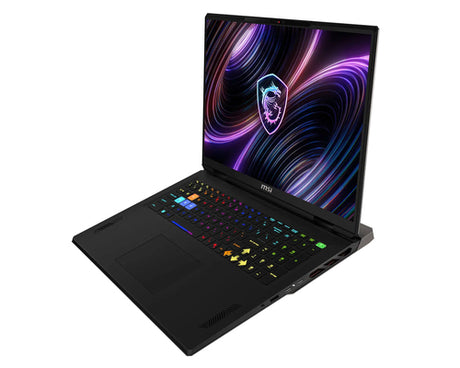 MSI Raider 18 HX A2WH-1088DE – åben bærbar fra venstre