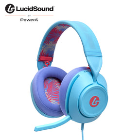 LucidSound LS10 Ocean Waves – blåt gamingheadset med kabel – forside