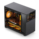 Jonsbo D31 Screen mATX Case, Tempered Glass - Sort