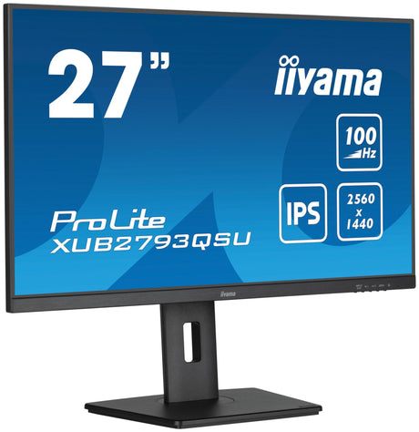 iiyama ProLite XUB2793QSU-B6 27 2560 x 1440 (2K) HDMI DisplayPort 100Hz Pivot Skærm Iiyama