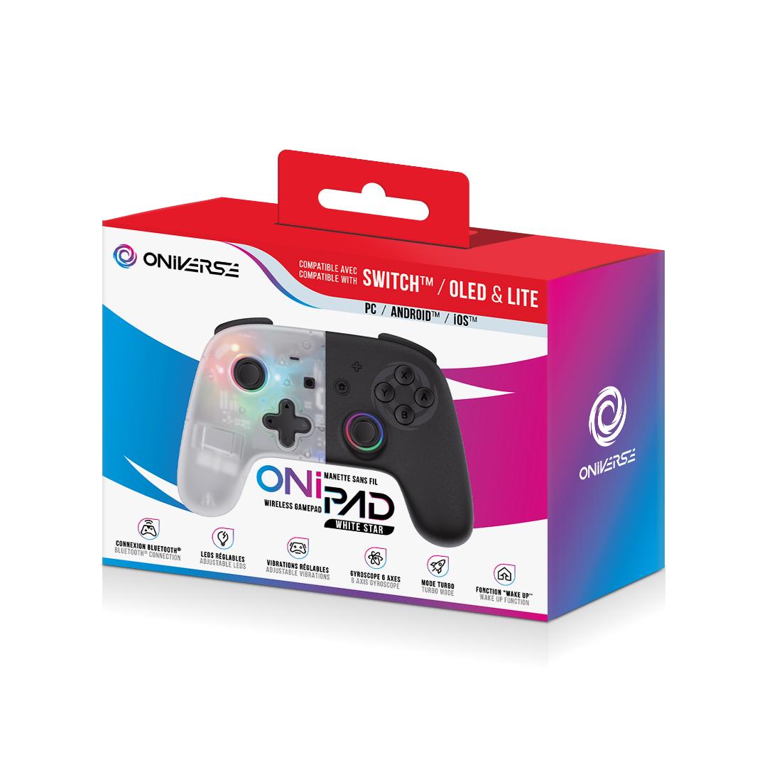 ONIVERSE - Bluetooth Controller for Nintendo Switch / PC / IOS / Android - White Star ONIVERSE