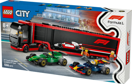 LEGO 60445 City F1 Transporter with RB20 & AMR24 F1 Racing Cars LEGO