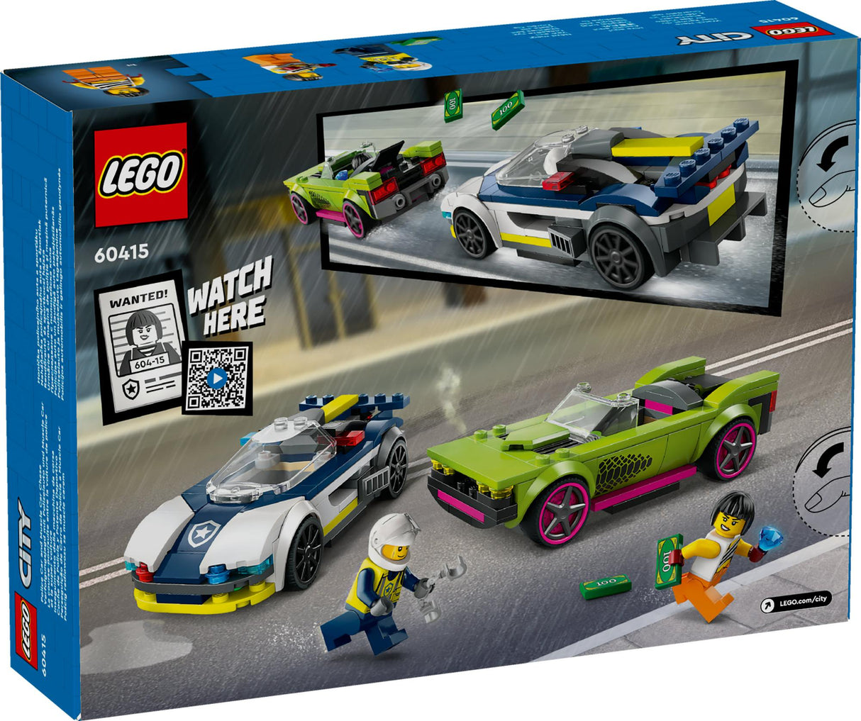 LEGO 60415 City Police Car and Muscle Car Chase, construction toy LEGO