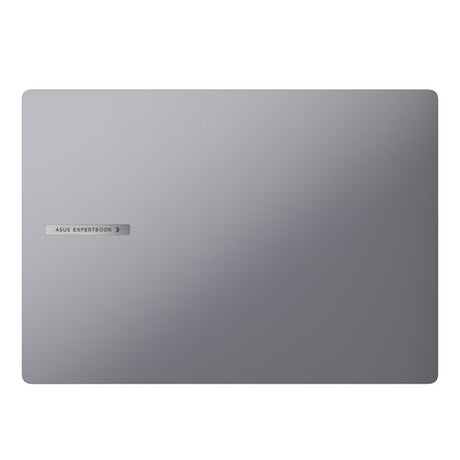 ASUS ExpertBook P3 PM3606CKA-MB0196X Copilot+ PC – lukket låg set ovenfra; tastaturlayout illustrativt