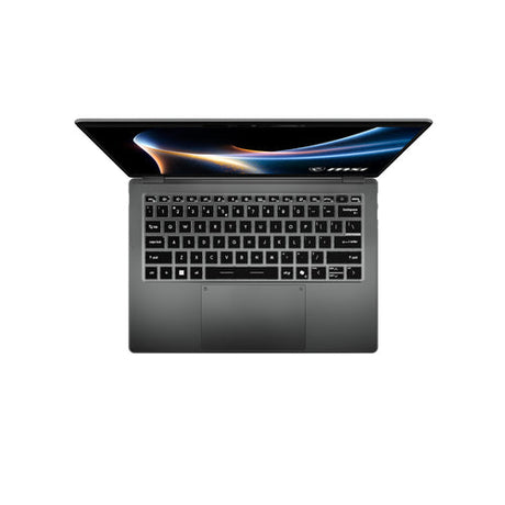 MSI Prestige 14 AI+ D3MG-016FR – tastatur og touchpad set ovenfra