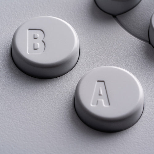 8BitDo 64 Bluetooth – retro-controller, hvid – A- og B-knapper