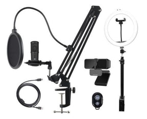 Streaming Kit, Microphone, Webcam, Ring Light deltaco_gaming