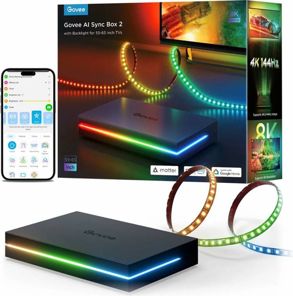 Govee AI Sync Box 2 – TV-lys til 55–65 tommer