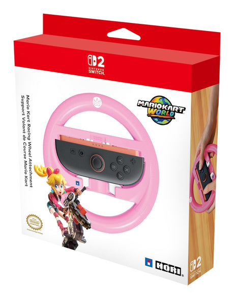 HORI - Racing Wheel Attachment Set for Switch 2 - Peach - Large HORI