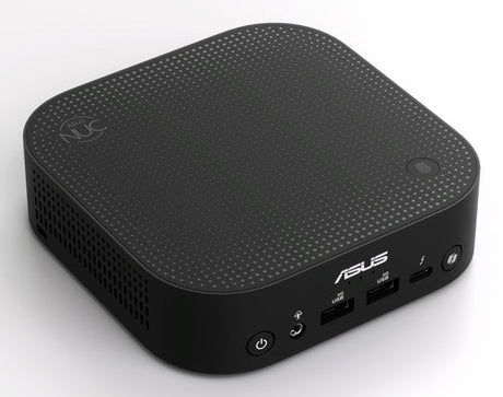 ASUS NUC 14 Pro AI Slim sort mini-PC set fra øverste frontvinkel