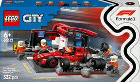 LEGO 60443 City F1 Pit Stop with Pit Crew and Ferrari Racer, Construction Toy LEGO