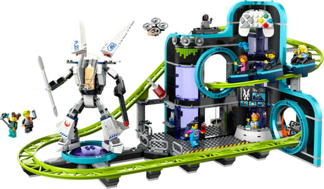 LEGO 60421 City Roller Coaster with Robot Mech, construction toy LEGO