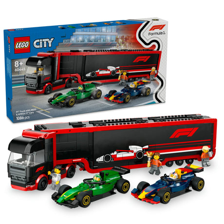 LEGO 60445 City F1 Transporter with RB20 & AMR24 F1 Racing Cars LEGO